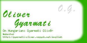 oliver gyarmati business card